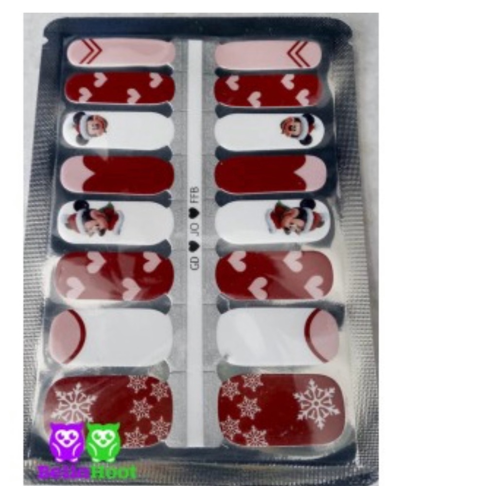 Festive Red and White Nail Wraps